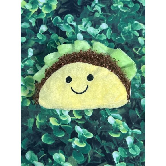 Taco Embroidered Smiley Face Foodie Plush Stuffed Animal Toy 7” Taco Tuesday Toy - Picture 5 of 13